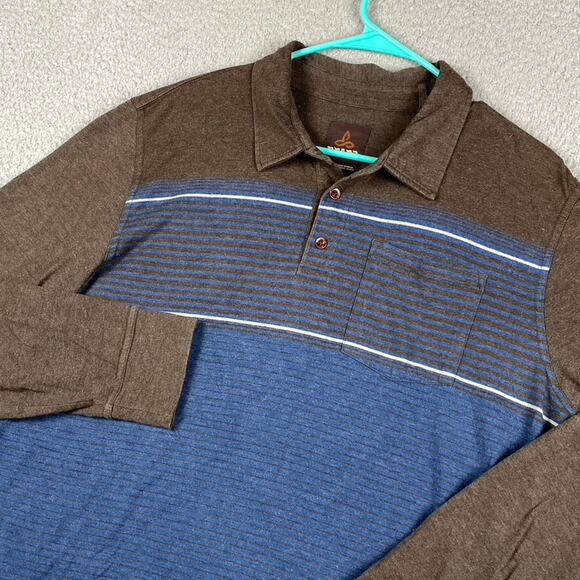 Prana Golf Polo Shirt Men's Large Smart Causal Business Summer Preppy Athletic - Picture 1 of 10